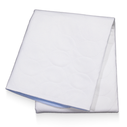 AMPri MED-COMFORT sengebeskyttelsesunderlag vaskbar 75 x 90 cm, blå/hvid | Pakke (1 stk.)