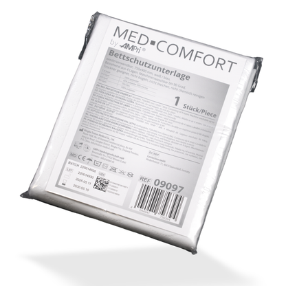 AMPri MED-COMFORT sengebeskyttelsesunderlag vaskbar 75 x 90 cm, blå/hvid | Pakke (1 stk.)