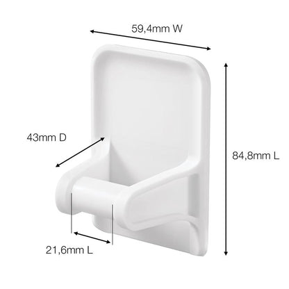 Den Command™ sprayflaskeholder 17009 fra 3M Deutschland GmbH er en hvid, vægmonteret holder med et enkelt rektangulært design (59,4×84,8×43mm; nederste front: 21,6mm), ideel som en pladsbesparende holder til ethvert rum.