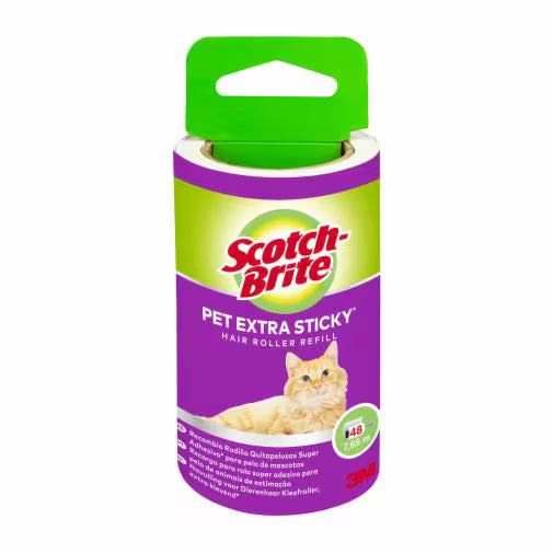 Scotch-Brite™ Pet Extra Sticky* Pet Hårrulle 48 ark + 4 Scotch-Brite™ Pet Extra Sticky* Pet Hårerstatningsrulle, 48 ark, 1/Pakke | Pakke (1 stk)