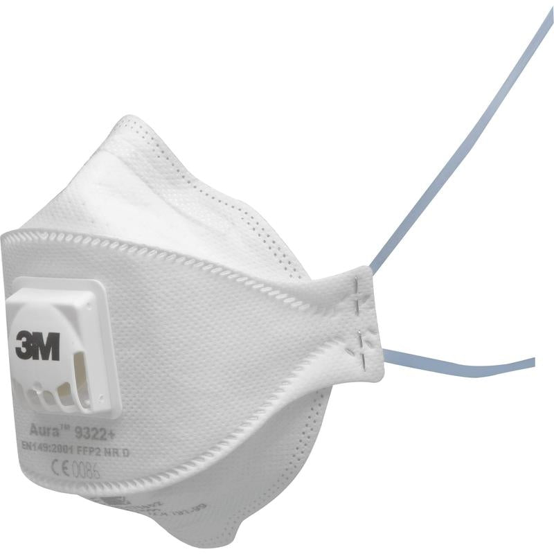 3M™ Aura™ partikelmaske, FFP2, med ventil, 9322+ | Pakke (10 stk.)