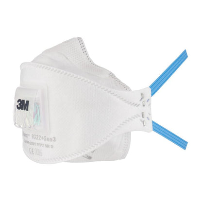3M™ Aura™ partikelmaske, FFP2, med ventil 9322+Gen3 | Pakke (10 stk.)