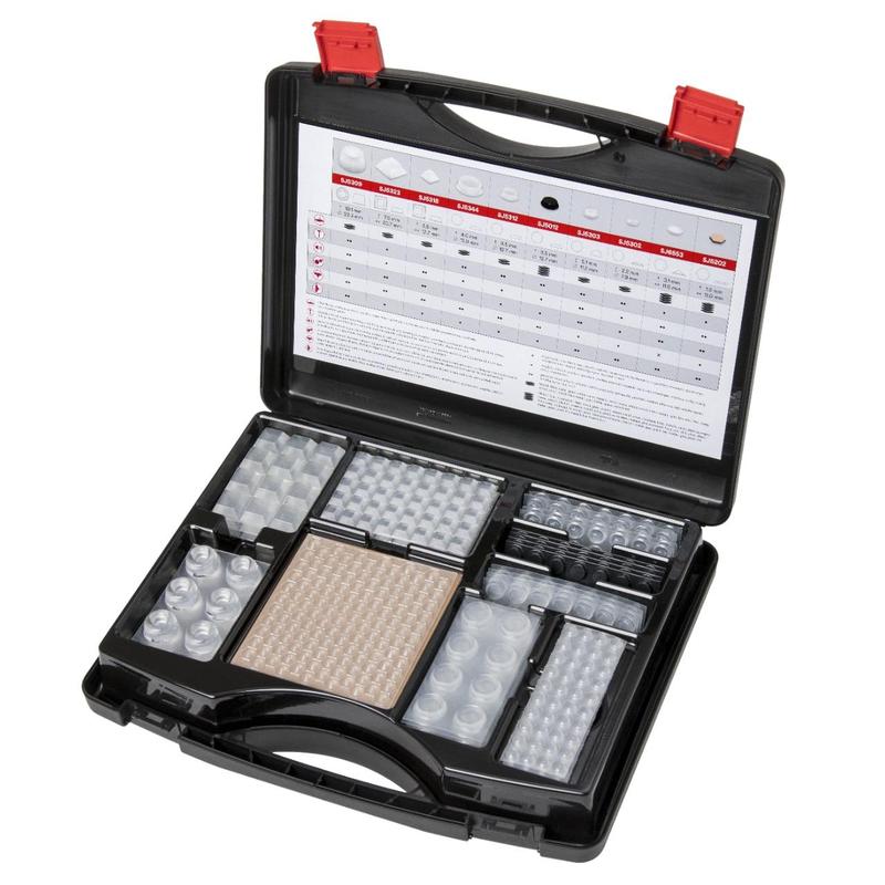 3M™ Bumpon™ Sæt 017 elastiske buffere, etui med mere end 700 dele, gennemsigtig og sort | Pakke (1 sæt)