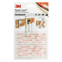 3M™ Dual Lock™ fleksibel tryklås SJ3560, gennemskinnelig, 19 mm x 100 mm, 5,7 mm, 40 hoveder/cm², indendørs brug, blister | Papkasse (1 stk.)
