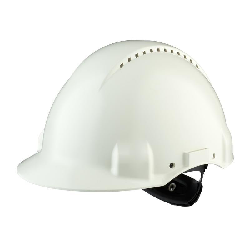 3M™ Hårdhue, Uvicator, Skraldefastgørelse, Udluftet, Plastsvedbånd, Hvid, G3000NUV-VI | Pakke (1 stk)