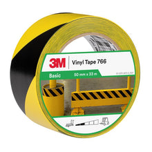 3M™ Hazard Marking Tape 766i, gul/sort, 50 mm x 33 m, individuelt pakket | Pakke (1 rulle)