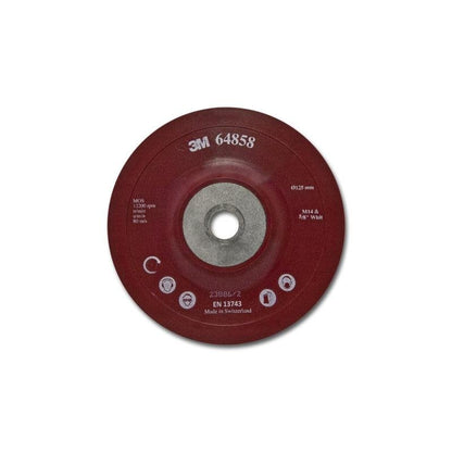 3M™ højtydende bagplade flad, rød, M14 - Fleksibel og holdbar