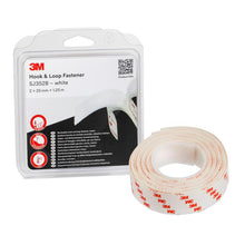 3M™ krog og løkketape SJ352B, hvid, 25 mm x 1,25 m, 4,4 mm, Blister IPC | Pakke (1 rulle)