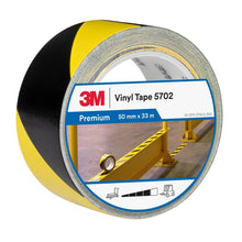 3M™ Hazard Marking Tape 5702, gul/sort, 50 mm x 33 m, 0,14 mm, individuelt praktisk pakket | Pakke (1 rulle)