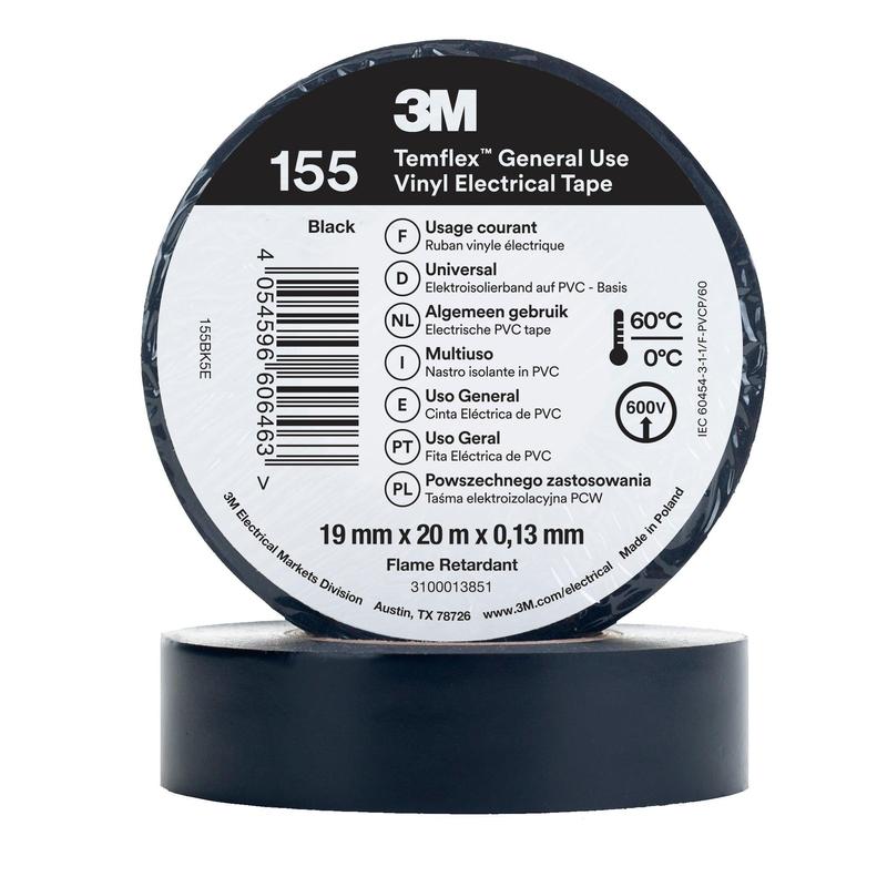 3M™ Temflex™ vinylisoleringstape 155 - 19 mm x 20 m