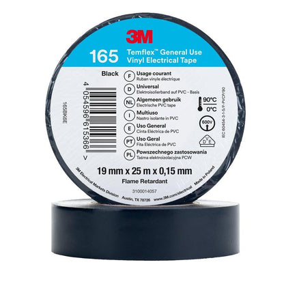 3M™ Temflex™ Vinyl elektrisk tape 165, sort