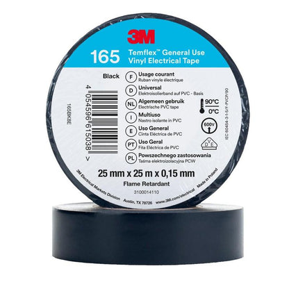 3M™ Temflex™ Vinyl elektrisk tape 165, sort