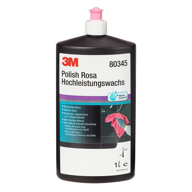 3M™ poleringspasta Polish Pink højtydende voks, 1 l, 80345 | Flaske (1L)