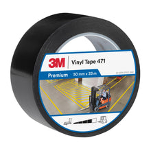 3M™ blød PVC-tape 471, sort, 50 mm x 33 m, 0,14 mm, individuelt pakket | Pakke (1 rulle)