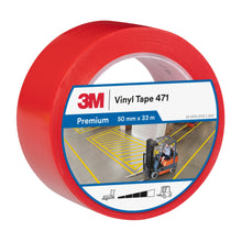 3M™ blød PVC-tape 471, rød, 50 mm x 33 m, 0,14 mm, individuelt pakket | Pakke (1 rulle)