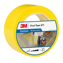 3M™ blød PVC-tape 471, gul, 50 mm x 33 m, 0,14 mm, individuelt pakket | Pakke (1 rulle)