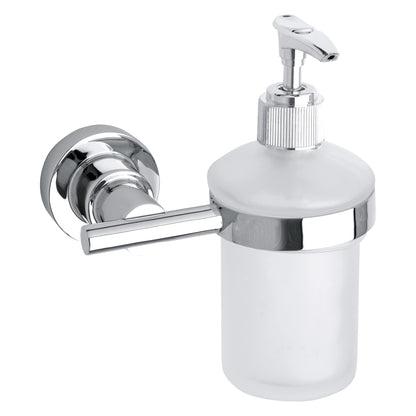 tesa Luup sæbedispenser (175 ml), forkromet, inkl. klæbeløsning