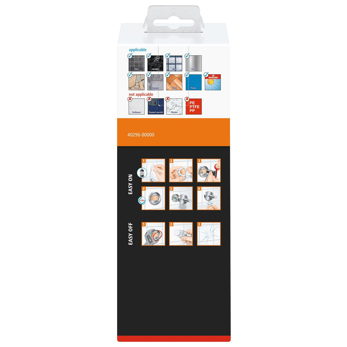 tesa Luup sæbedispenser (175 ml), forkromet, inkl. klæbeløsning