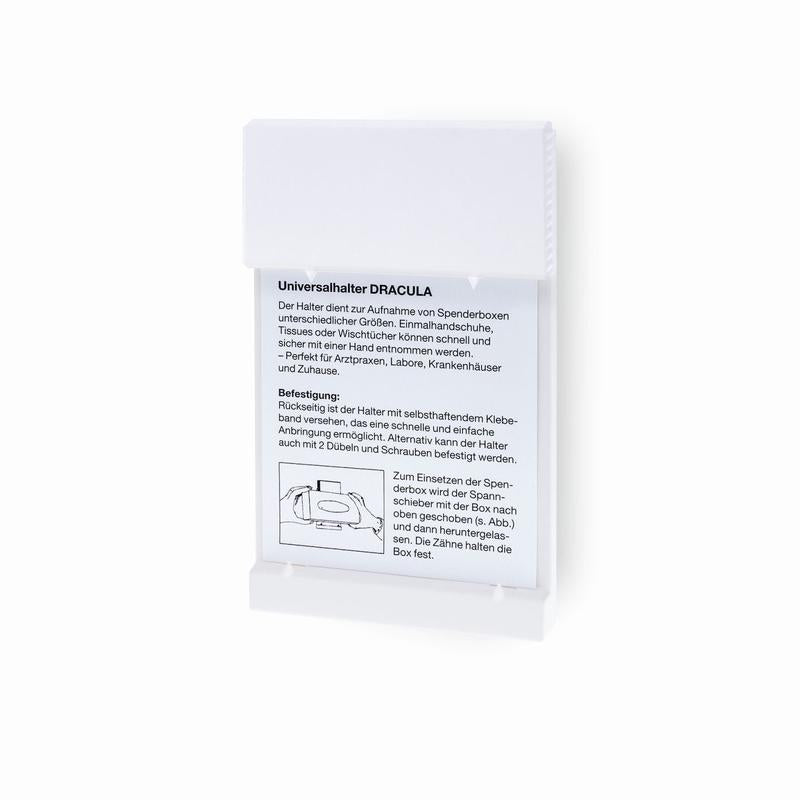 Vægholder, Dracula, vægholder uden tryk (hvid), universal | Pakke (1 stk)