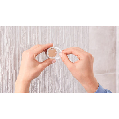 tesa EXXCLUSIV Handtuchring, Edelstahloptik, inkl. Klebelösung – Anwendung