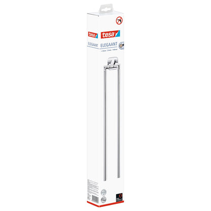 tesa ELEGAANT Handtuchhalter, 2-armig, Metall, verchromt, Klebelösung