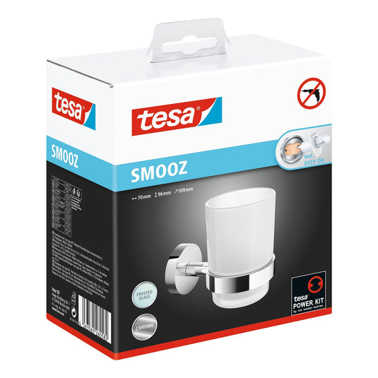 tesa SMOOZ-krusholder, selvklæbende, forkromet metal