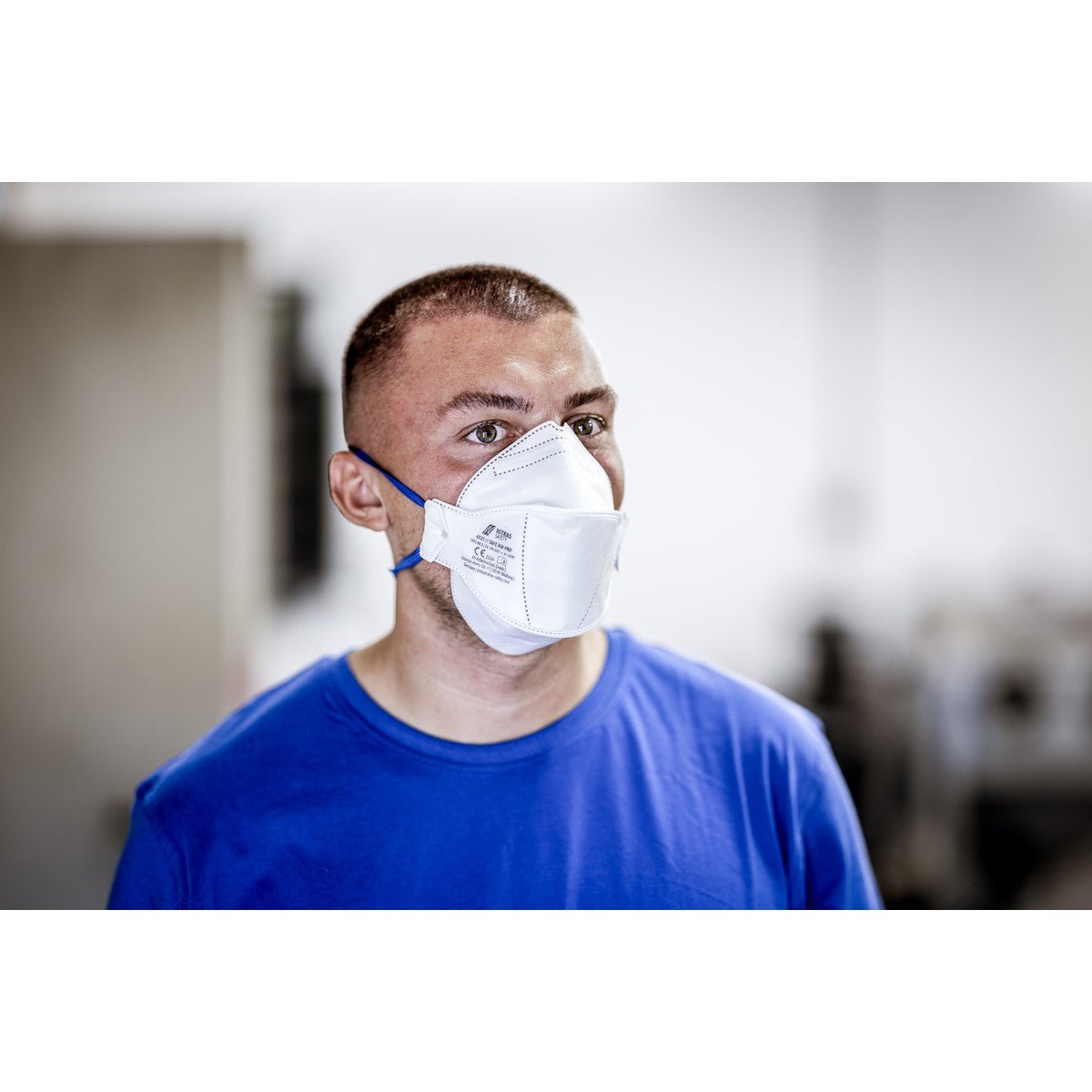 NITRAS SAFE AIR PRO, åndedrætsmaske, hvid, EN 149, æske med 15 stykker førsteklasses kvalitet | Pakke (15 stk.)