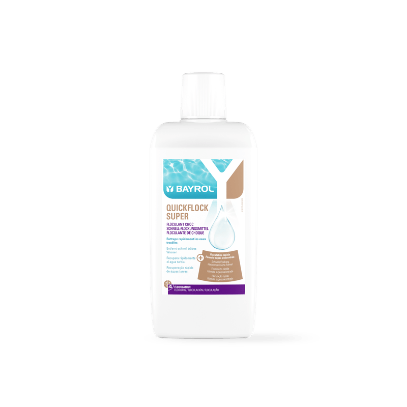 BAYROL Quickflock Super 1 L flokkuleringsmiddel til hurtig fjernelse af uklarhed