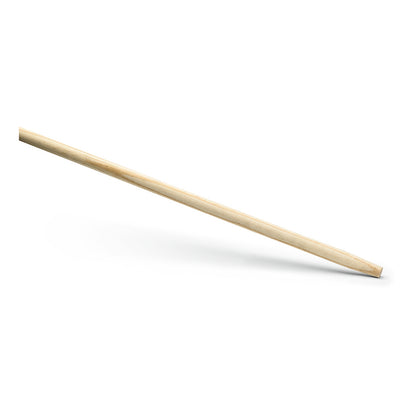 Ein Nölle Profi Brush Gerätestiel 28x1.400 mm von Nölle Profi Brush Bürsten- & Pinseltechnik e.K., mit einer glatten, zylindrischen Holzform, ist vor einem weißen Hintergrund fotografiert.