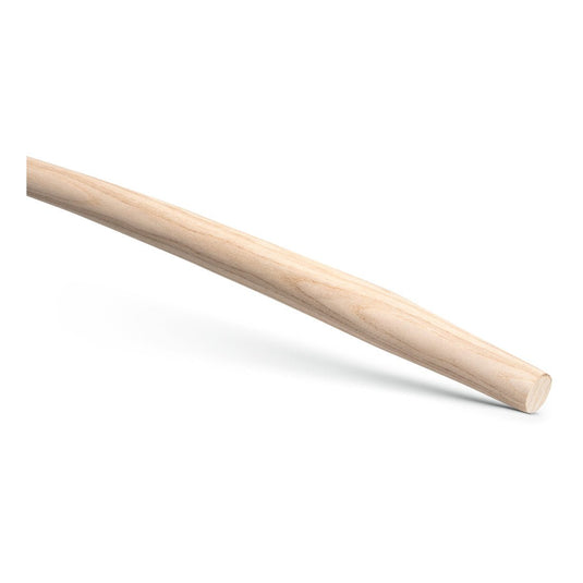 Nölle Profi Brush T-skaft 1.100 mm af asketræ, buet med Eikrücke, til spader og skovle (DIN 2015200), fra Nölle Profi Brush Bürsten- & Pinseltechnik e.K., fremstår lyst og glat med en afrundet ende.