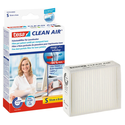 tesa Clean Air Feinstaubfilter für Laserdrucker, weiß