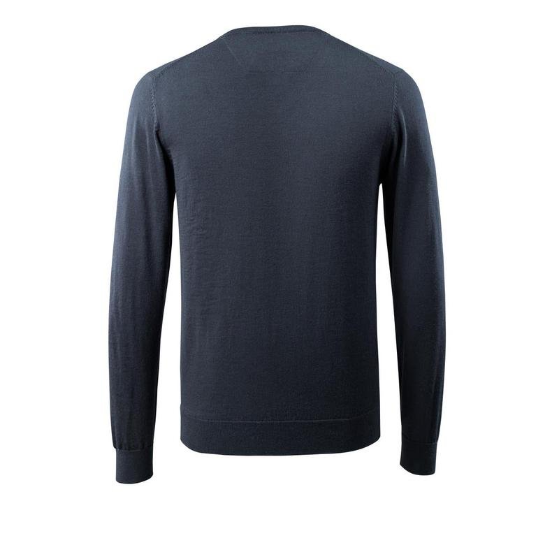 Strikket sweater med V-hals, strikket sweater i merinould