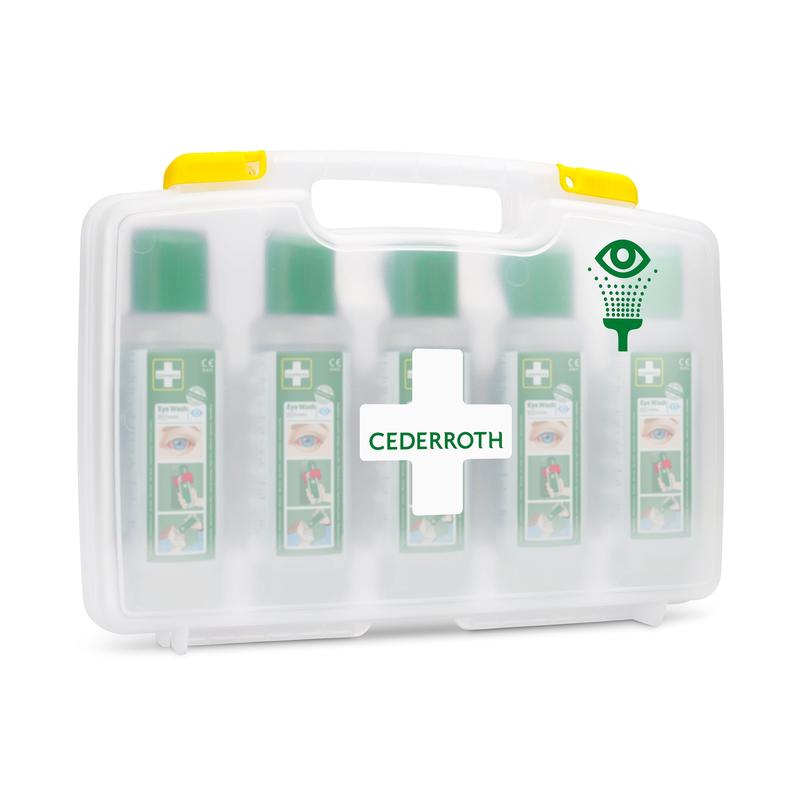 Cederroth-øjeskylningen (5x500ml) i den bærbare etui fra Orkla Wound Care AB (REF 7255 erstatte) er en praktisk, mobil øjenskylleløsning til ethvert arbejdsmiljø. Pakken indeholder 1 stk.