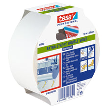 tesa Professional 51960 professionelt monteringsbånd, aftageligt, hvidt og gennemskinneligt, 10 m x 50 mm