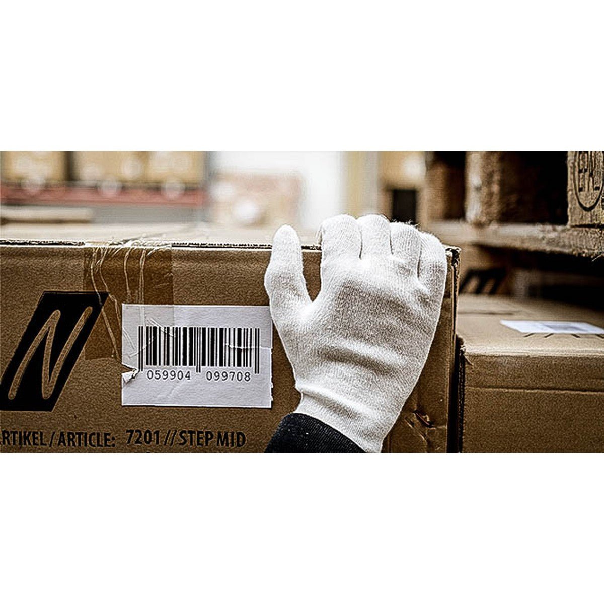 NITRAS bomuldsjersey handsker, naturlig bomuldsjersey | Pakke (12 par)