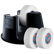 tesafilm bordrulleholder compact + 3 ruller Invisible, sort