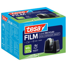 tesa DESK DISPENSER SMART RECYCLED bordrulleholder med tesafilm CLEAR RECYCLED, gennemsigtig