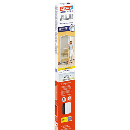 tesa ALU Comfort TÜREN Aluminium-Rahmen weiß, 120 x 240 cm