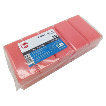 Sito Padschwamm nicht kratzend, 153 x 69 x 42 mm rot
