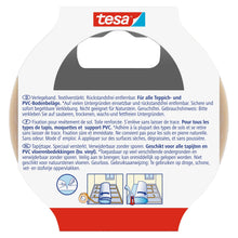 tesa 55729 Monteringsbånd, kan fjernes uden at efterlade rester, 5 m x 50 mm, hvid-gennemsigtig