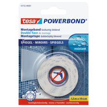 tesa Powerbond SPIEGEL, weiß 1,5 m x 19 mm