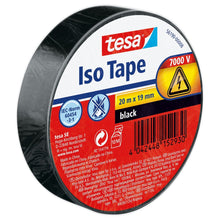tesa isoleringsbånd SPVC, sort, 20 m x 19 mm