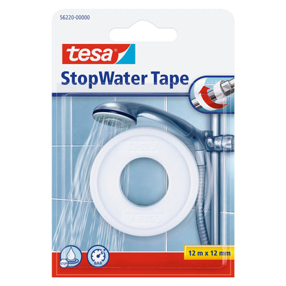 tesa StopWater Tape, 12 m x 12 mm, hvid