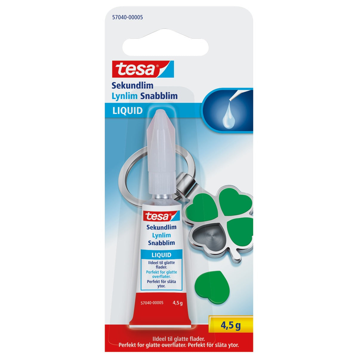 tesa 57040 Sekundenkleber, 4,5 g, farblos