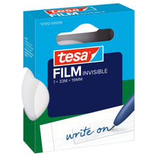tesafilm 57312 Invisible, hængende foldeæske, 33 m x 19 mm, mat hvid