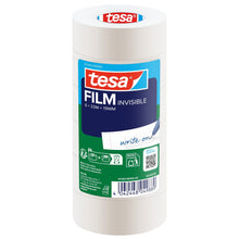 tesafilm INVISIBLE, mat hvid, i plastfolie, 33 m x 19 mm