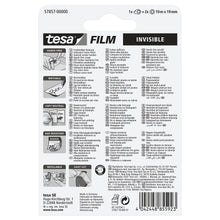 tesafilm mini-rulleholder + 2 ruller Invisible, mat-hvid, til ruller op til 19 m