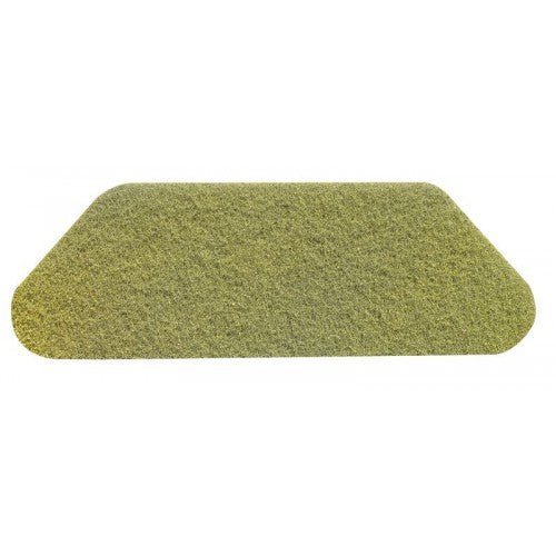 Twister S-Pad Gul (45x15 cm) fra Diversey Deutschland GmbH & Co. OHG er en rektangulær restaureringspude med afrundede hjørner til rengøring af stengulve, afbildet på hvid baggrund. Sælges i en kasse (2 pakker).