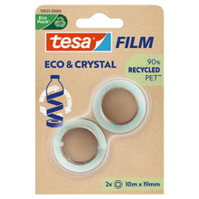 tesafilm Eco & Crystal, gennemsigtig, i blisterpakning, 10 m x 19 mm