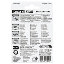 tesafilm Eco & Crystal, gennemsigtig, i blisterpakning, 33 m x 19 mm